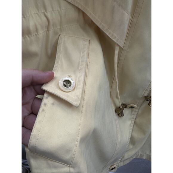 Women Braetan Yellow Button Up Hooded Jacket Size Medium - Picture 8 of 16